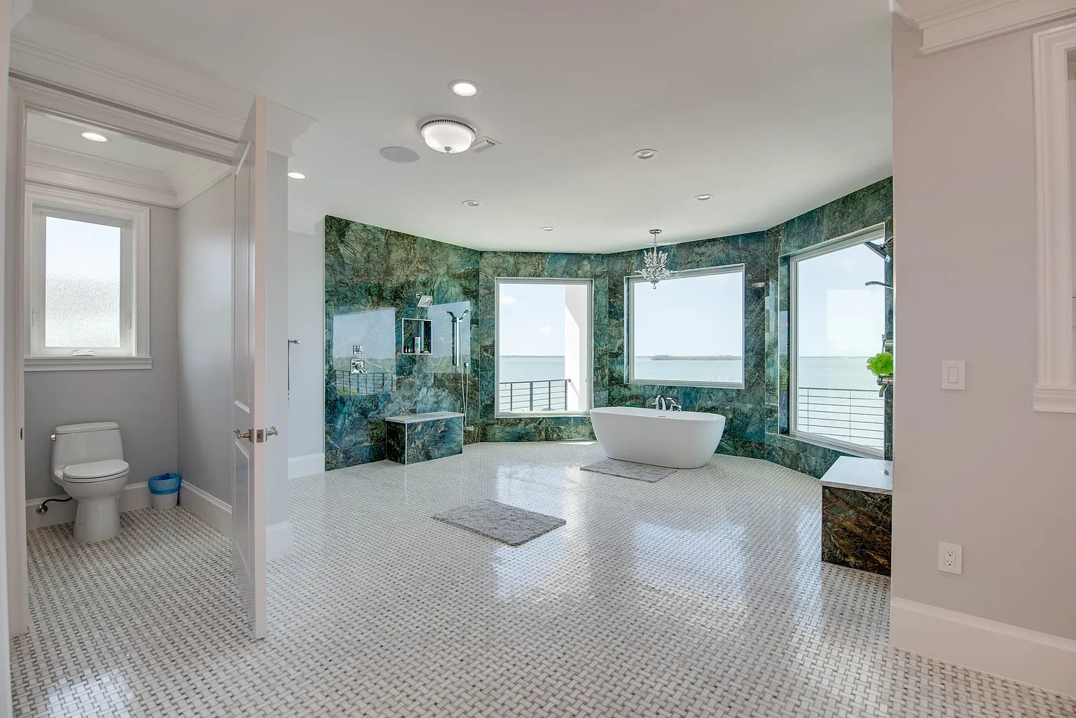 Custom bathroom built by Dream Builders